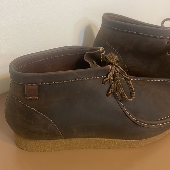 Clarks wallabee shacre boot beeswax brown lace up shoe - Picture 7 of 12